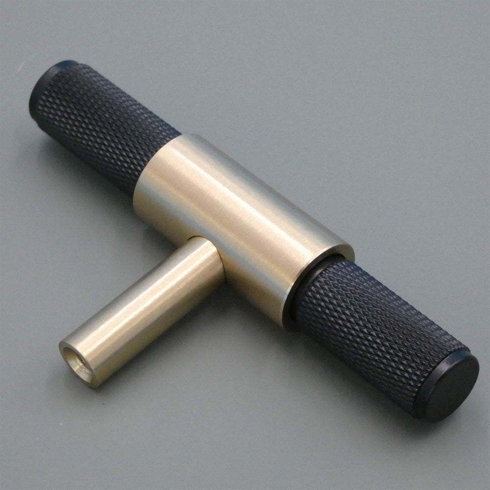 
                  
                    3" Black and Gold Knurled Cabinet T-Bar
                  
                