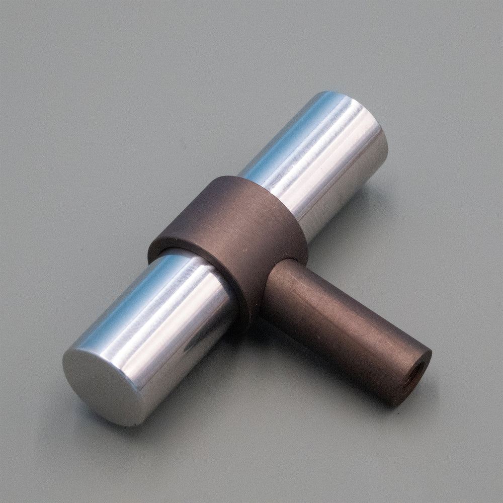 
                  
                    Stainless Steel and Bronze- Bar Modern Brass Cabinet Drawer Pull, Stainless Steel Kitchen Drawer Handle 2"
                  
                