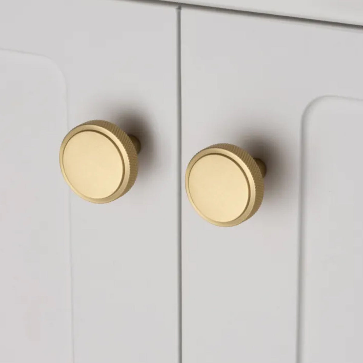 Large Satin Brass Round Knob Hardware SimplyEffortless