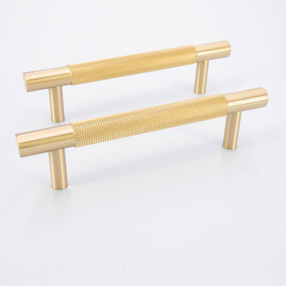 Gold Knurled Cabinet Pull