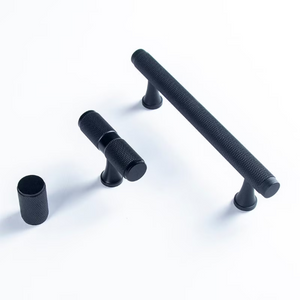 
                  
                    Black Knurled - Brass Pull, Knurled Cabinet Handles, Solid Brass Bar Handles & Pulls, Brass Cabinet Hardware
                  
                