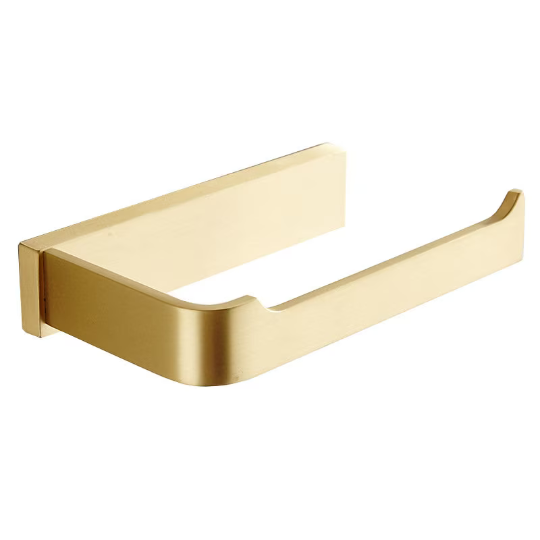 
                  
                    Gold Solid Brass Toilet Roll Holder & Shelf Toilet Paper Holder - Toilet Paper Storage Bathroom Décor
                  
                