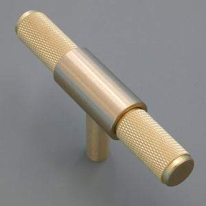 
                  
                    Knurled Grooved Solid Gold Brass Cabinet Pull
                  
                