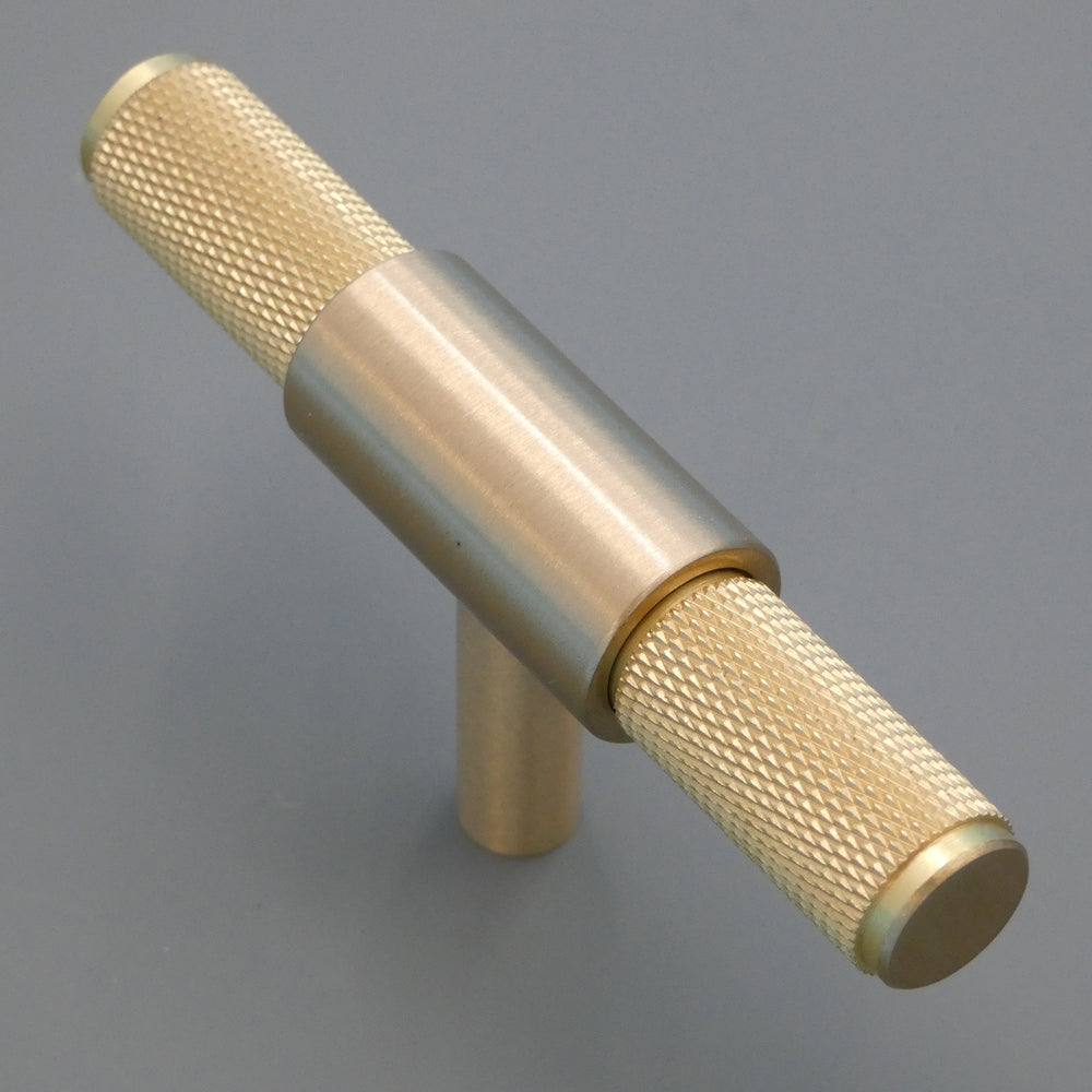 
                  
                    Satin Brass T-Knob Drawer and Cabinet Handle
                  
                