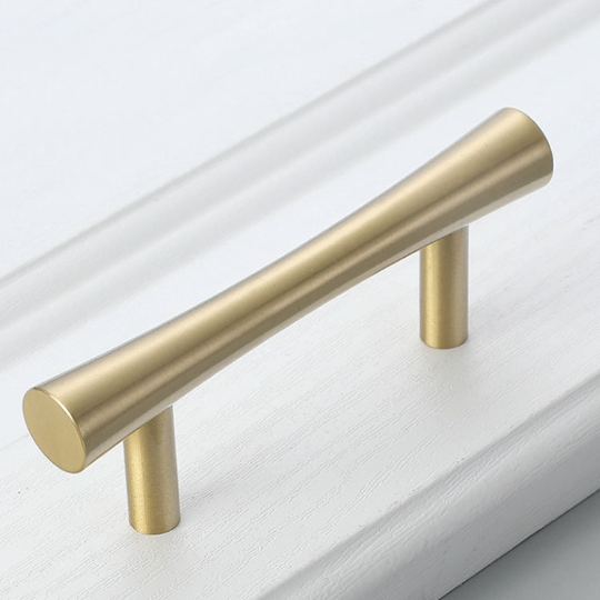 
                  
                    Mid-Century Modern Brass T-Bar, Knobs, Cabinet Handles, Solid Brass Bar Handles & Pulls, Brushed Brass Cabinet Hardware, Modern Furniture Pulls
                  
                
