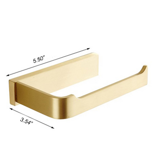 
                  
                    Gold Solid Brass Toilet Roll Holder & Shelf Toilet Paper Holder - Toilet Paper Storage Bathroom Décor
                  
                