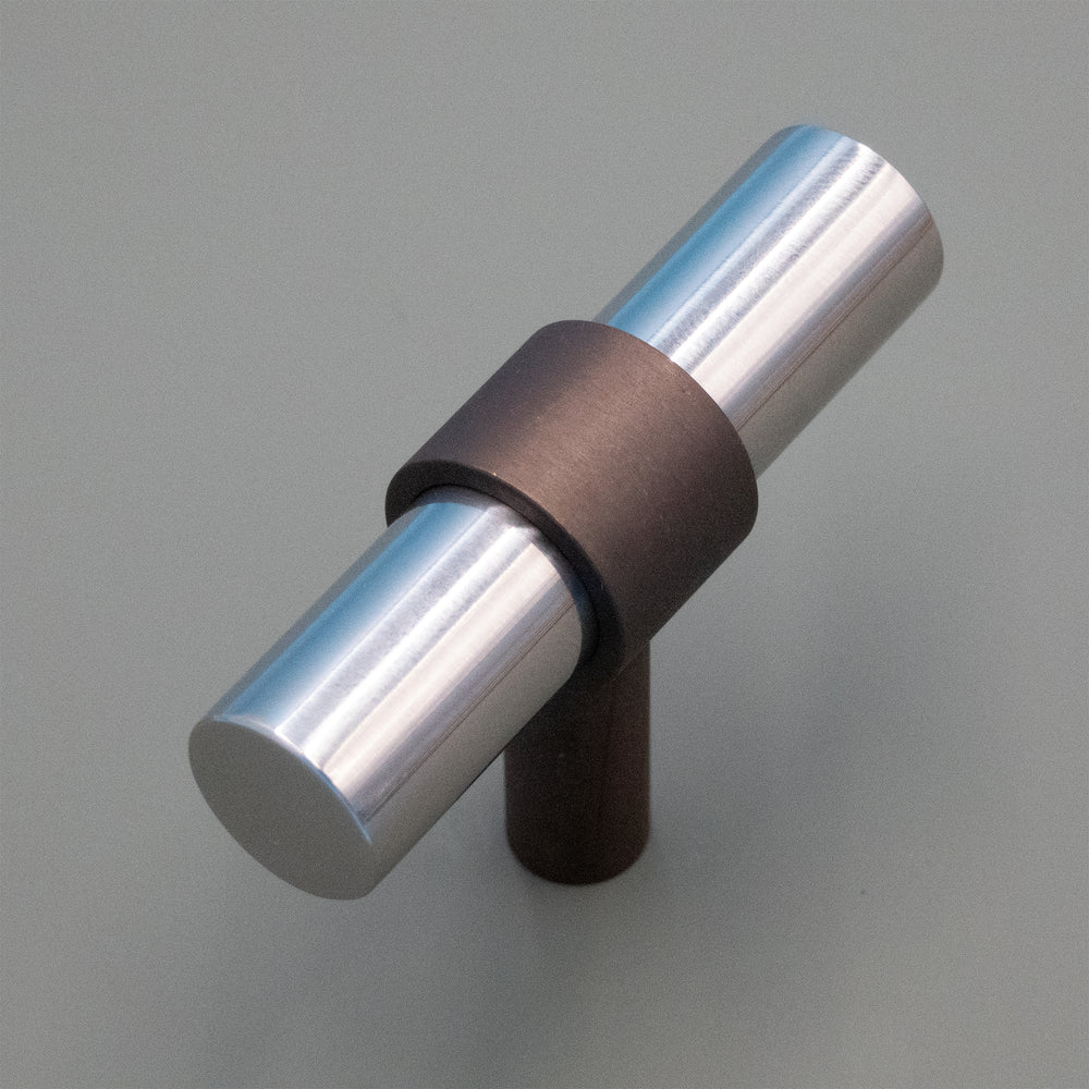 
                  
                    Stainless Steel and Bronze- Bar Modern Brass Cabinet Drawer Pull, Stainless Steel Kitchen Drawer Handle
                  
                