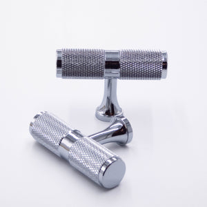 
                  
                    Chrome Knurled - Brass Pull, Knurled Cabinet Handles, Solid Brass Bar Handles & Pulls, Brass Cabinet Hardware
                  
                