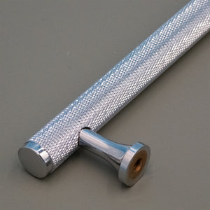 
                  
                    Chrome Knurled - Brass Pull, Knurled Cabinet Handles, Solid Brass Bar Handles & Pulls, Brass Cabinet Hardware
                  
                