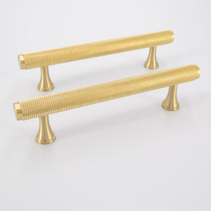 
                  
                    Gold Knurled - Brass Pull, Knurled Cabinet Handles, Solid Brass Bar Handles & Pulls, Brass Cabinet Hardware
                  
                