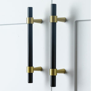 
                  
                    6.3" Modern Black and Gold Brass Pull
                  
                