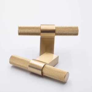 
                  
                    Solid Brass Knurled Cabinet T-Bars Kitchen Pulls and Handles, Kitchen Cabinet Hardware
                  
                