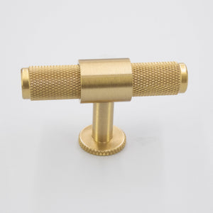 
                  
                    Karl - Knurled Brass Cabinet T-Bar and  Pull with Round Base
                  
                