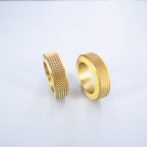 
                  
                    Anillo - Round Ring Knurled Brushed Brass Cabinet Knob
                  
                