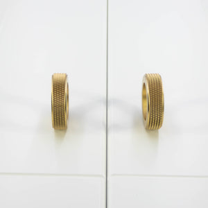 
                  
                    Anillo - Round Ring Knurled Brushed Brass Cabinet Knob
                  
                