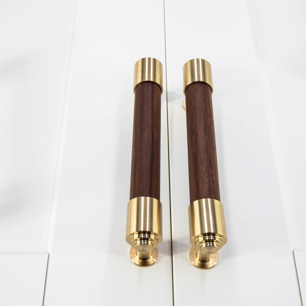 
                  
                    Legno - Walnut Wood and Brass Cabinet and Drawer Pulls
                  
                