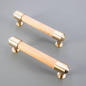 
                  
                    Legno - Beech Wood and Brass Cabinet T-Bar and Pull
                  
                