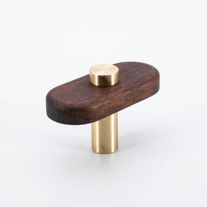 
                  
                    Luke - Walnut Wood and Brass Cabinet Knobs and Drawer Pulls
                  
                