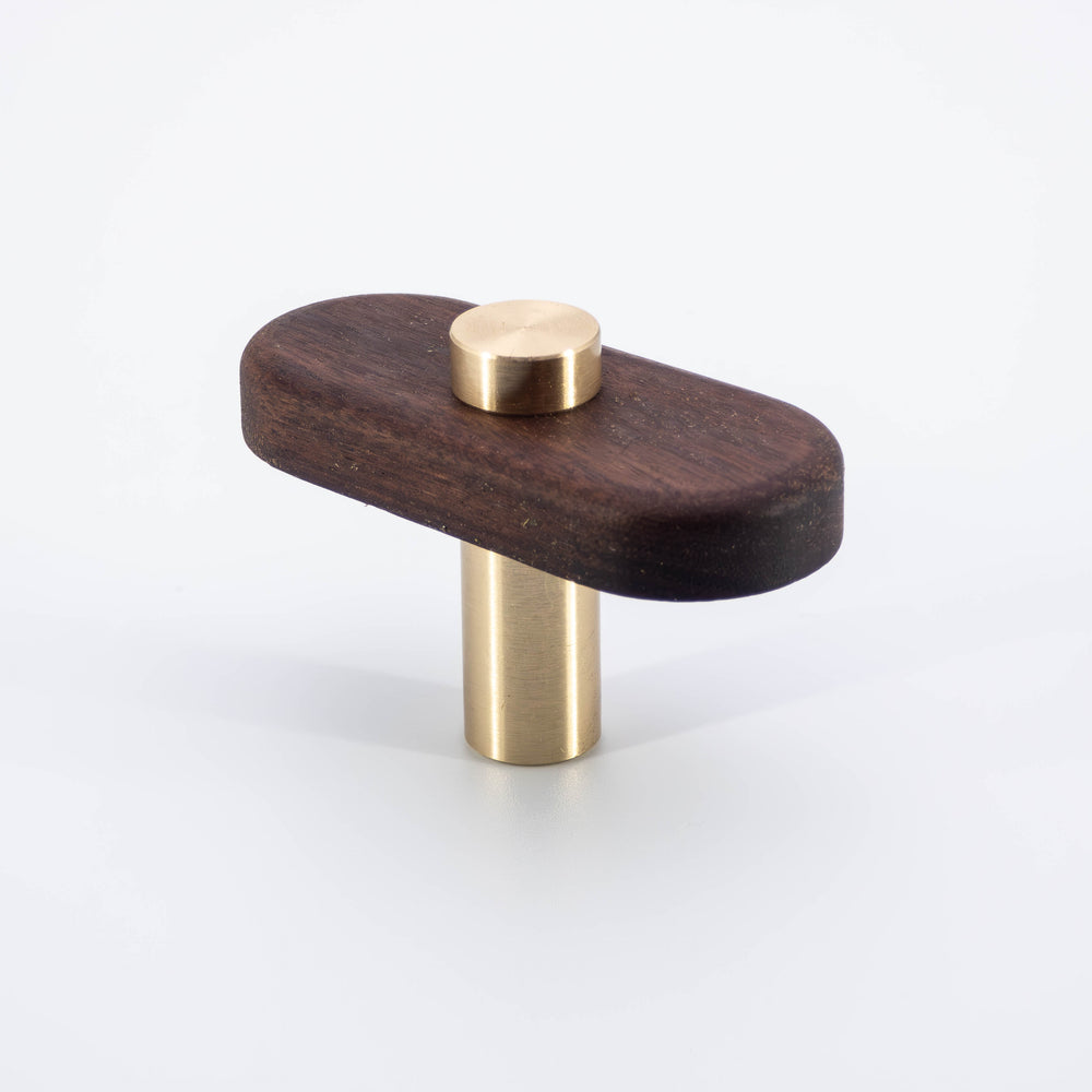 
                  
                    Luke - Walnut Wood and Brass Cabinet Knobs and Drawer Pulls
                  
                