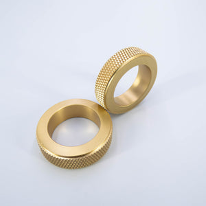 
                  
                    Anillo - Round Ring Knurled Brushed Brass Cabinet Knob
                  
                