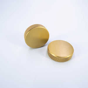 
                  
                    Luna - Round Knurled Brushed Brass Cabinet Knob
                  
                