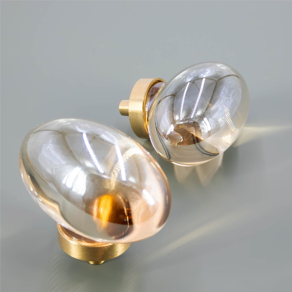 
                  
                    Hyalos - Oval Clear Glass Cabinet Knob
                  
                