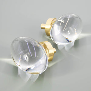 
                  
                    Hyalos - Oval Clear Glass Cabinet Knob
                  
                