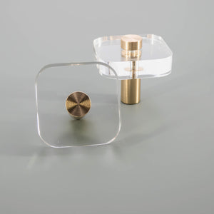 
                  
                    Akryl - Clear Acrylic and Brass Cabinet T-Bar and Pull
                  
                