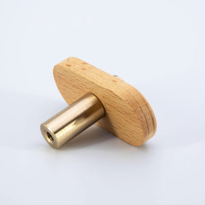 
                  
                    Luke - Beech Wood and Brass Cabinet T-Bar and Pull
                  
                