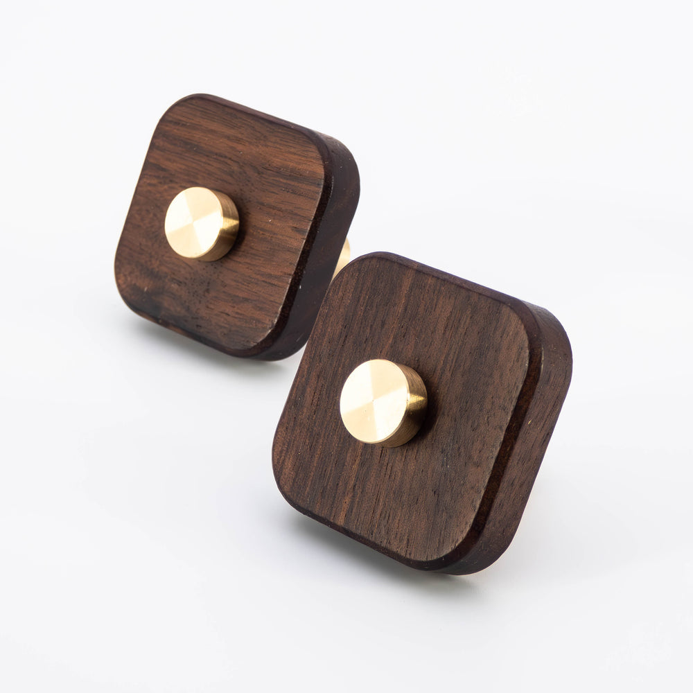 
                  
                    Legno - Walnut Wood and Brass Cabinet and Drawer Pulls
                  
                