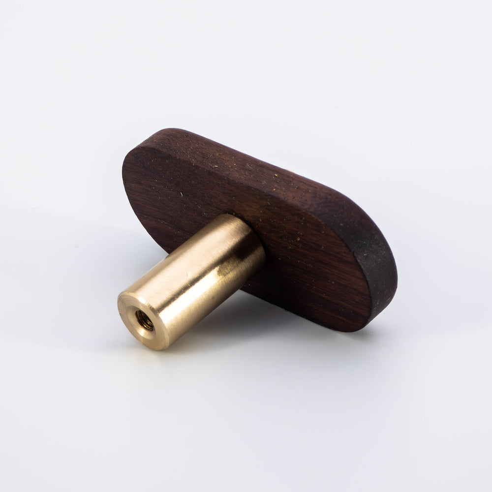 
                  
                    Luke - Walnut Wood and Brass Cabinet Knobs and Drawer Pulls
                  
                