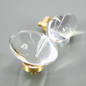 
                  
                    Hyalos - Oval Clear Glass Cabinet Knob
                  
                