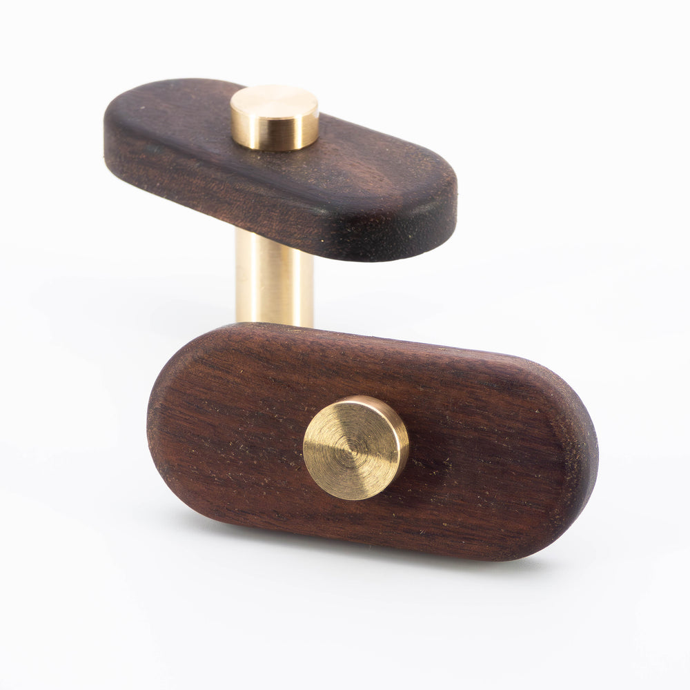 
                  
                    Luke - Walnut Wood and Brass Cabinet Knobs and Drawer Pulls
                  
                