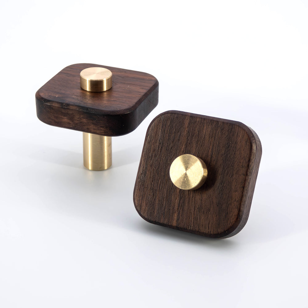 
                  
                    Legno - Walnut Wood and Brass Cabinet and Drawer Pulls
                  
                