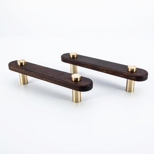 
                  
                    Luke - Walnut Wood and Brass Cabinet Knobs and Drawer Pulls
                  
                