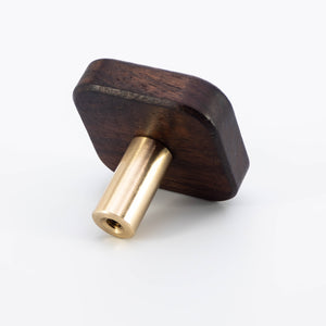 
                  
                    Legno - Walnut Wood and Brass Cabinet T-Bar and Pull
                  
                