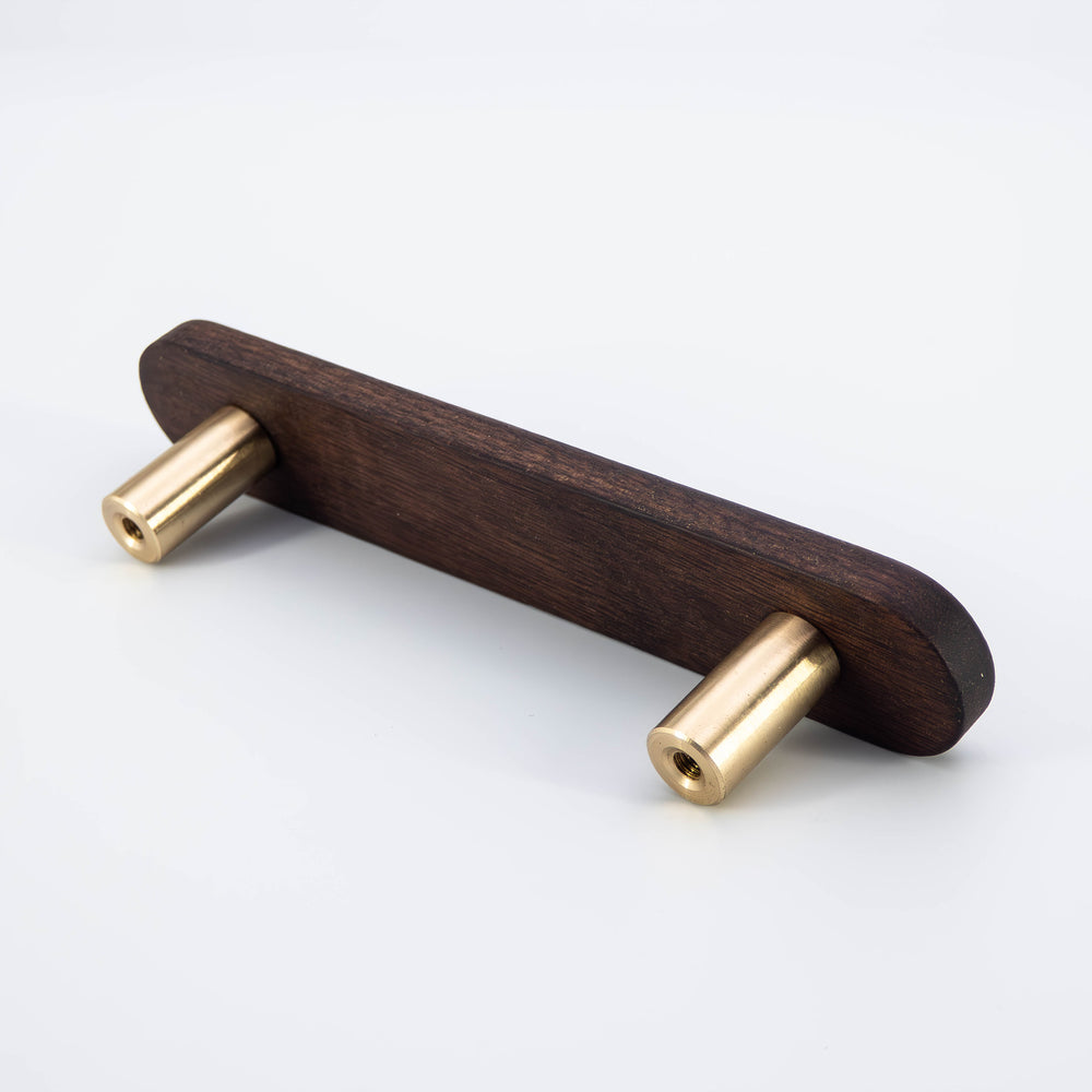 
                  
                    Luke - Walnut Wood and Brass Cabinet Knobs and Drawer Pulls
                  
                