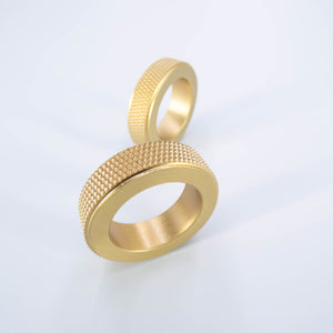 
                  
                    Anillo - Round Ring Knurled Brushed Brass Cabinet Knob
                  
                