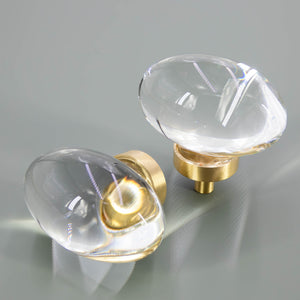 
                  
                    Hyalos - Oval Clear Glass Cabinet Knob
                  
                