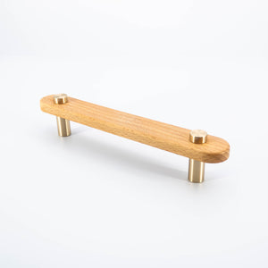 
                  
                    Luke - Beech Wood and Brass Cabinet T-Bar and Pull
                  
                