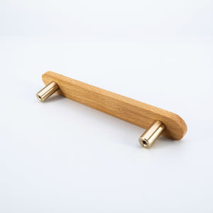 
                  
                    Luke - Beech Wood and Brass Cabinet T-Bar and Pull
                  
                