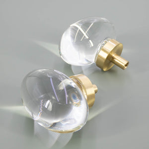 
                  
                    Hyalos - Oval Clear Glass Cabinet Knob
                  
                