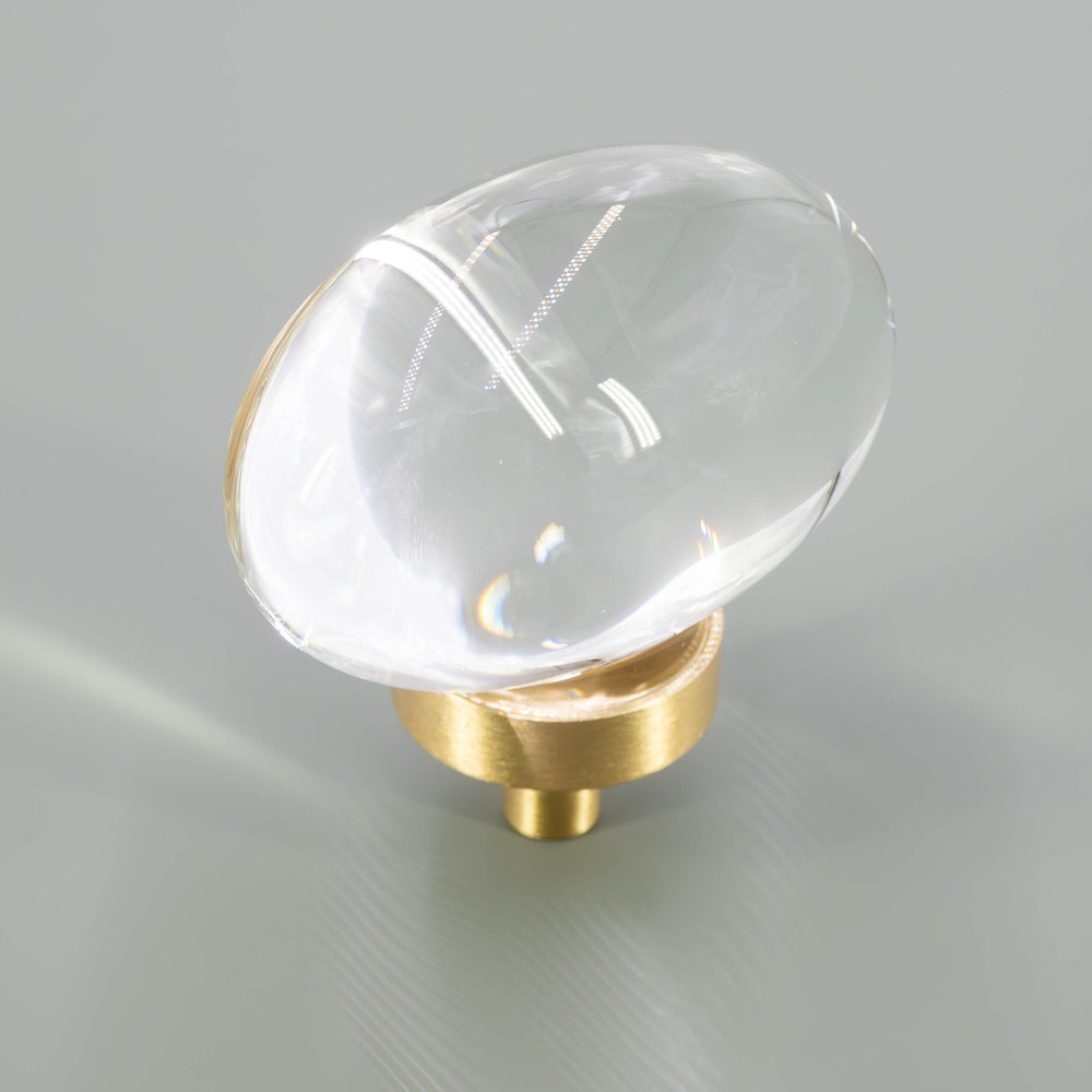 
                  
                    Hyalos - Oval Amber Glass Cabinet Knob
                  
                