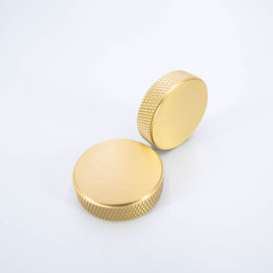 
                  
                    Luna - Round Knurled Brushed Brass Cabinet Knob
                  
                