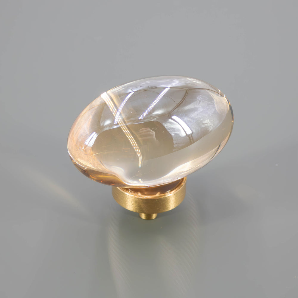 
                  
                    Hyalos - Oval Clear Glass Cabinet Knob
                  
                