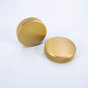 
                  
                    Luna - Round Knurled Brushed Brass Cabinet Knob
                  
                