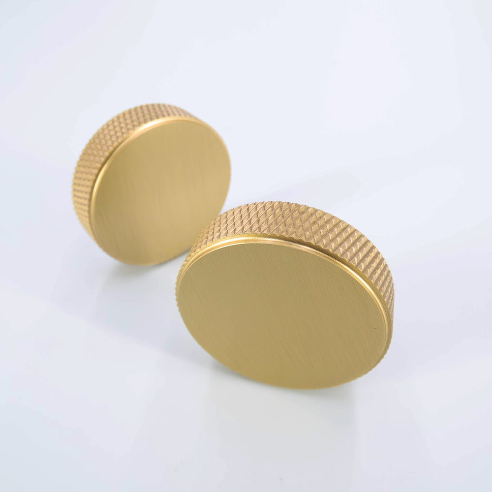 
                  
                    Luna - Round Knurled Brushed Brass Cabinet Knob
                  
                