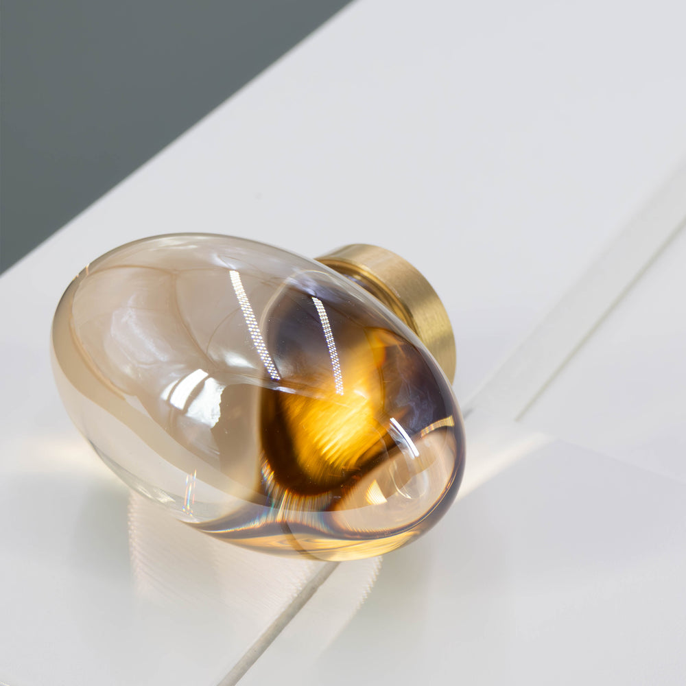 
                  
                    Hyalos - Oval Clear Glass Cabinet Knob
                  
                