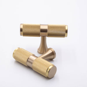 
                  
                    Gold Knurled - Brass Pull, Knurled Cabinet Handles, Solid Brass Bar Handles & Pulls, Brass Cabinet Hardware
                  
                