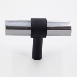 
                  
                    Stainless Steel and Black- Bar Modern Brass Cabinet Drawer Pull, Stainless Steel Kitchen Drawer Handle
                  
                
